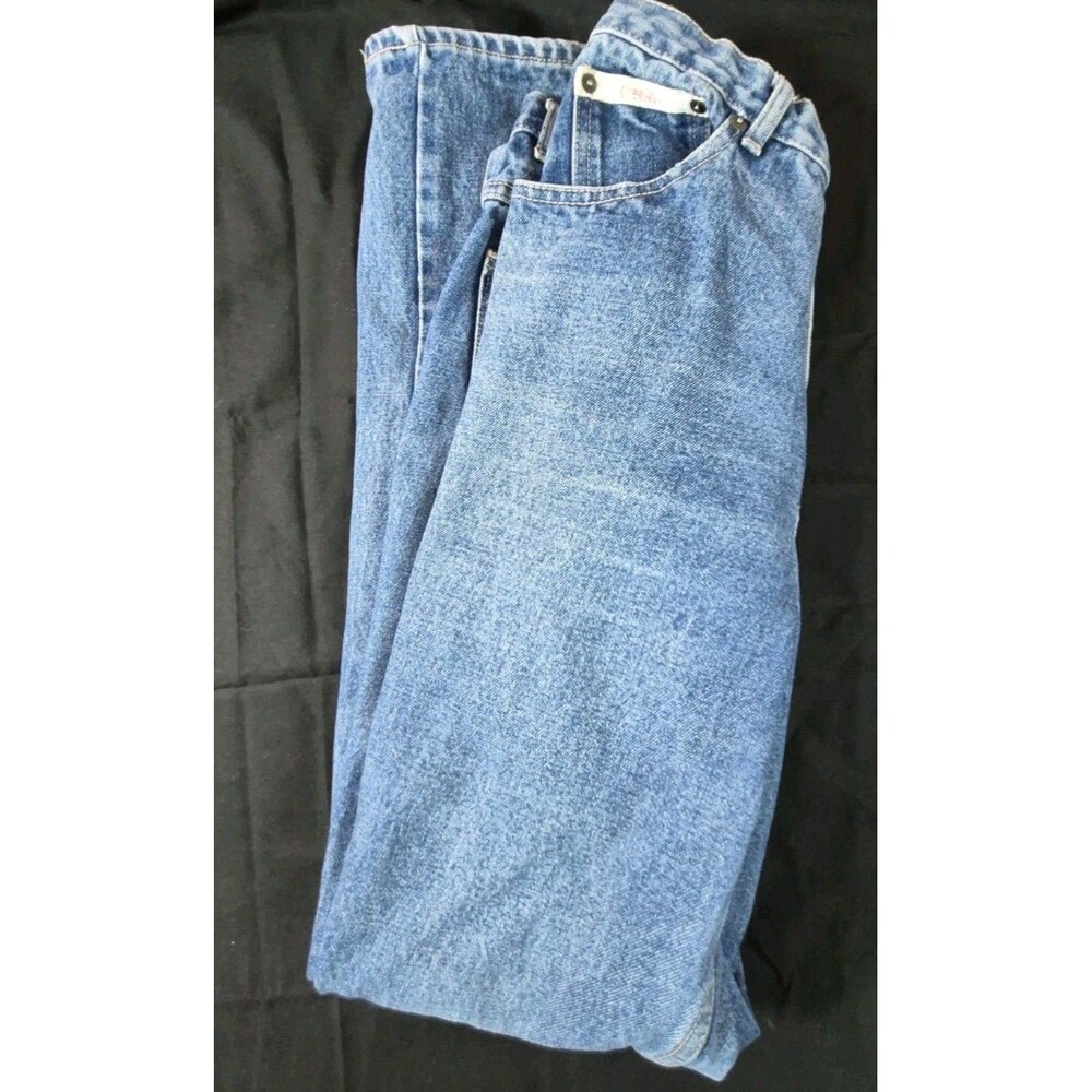 Vtg 80s/90s Rare Coca Cola Blue Jeans Womens Size 14 Medium Wash Leather Patch